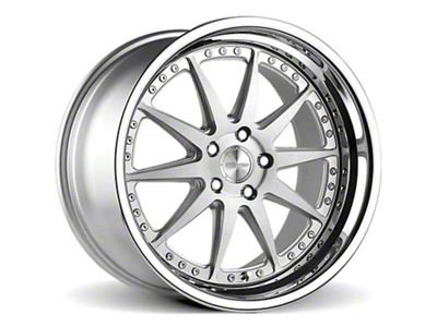 Rennen CSL-1 Silver Brushed with Chrome Step Lip Wheel; 19x8.5 (21-24 Mustang Mach-E)